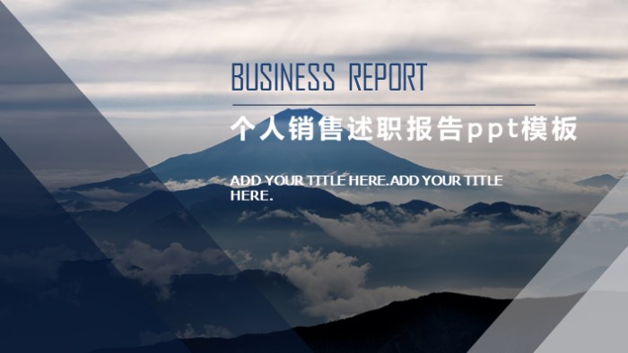 个人销售述职报告ppt模板