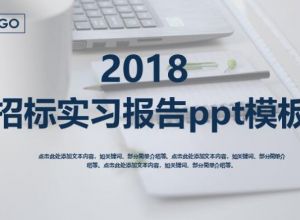 招标实习报告ppt模板