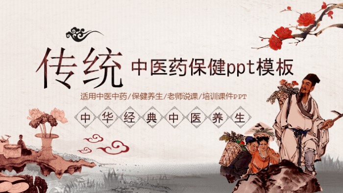 中医药保健ppt模板