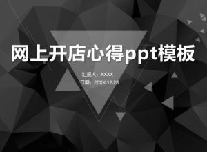 网上开店心得ppt模板