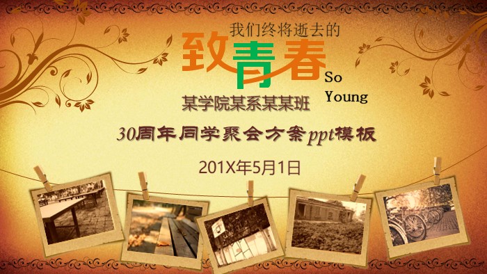 30周年同学聚会方案ppt模板