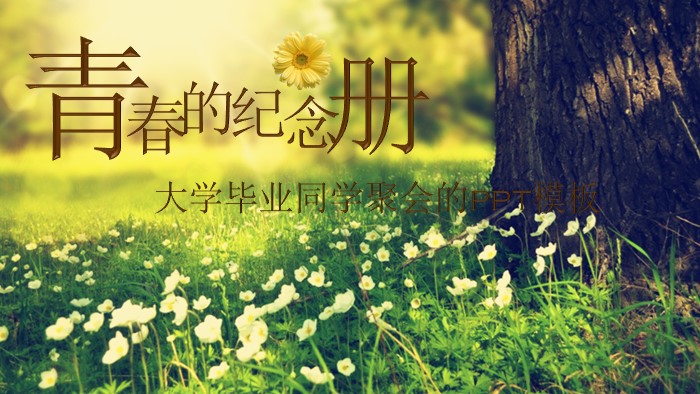 大学毕业同学聚会的ppt模板