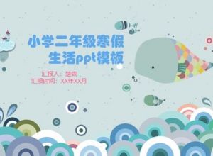 小学二年级寒假生活ppt模板