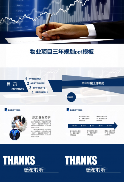 物业项目三年规划ppt模板