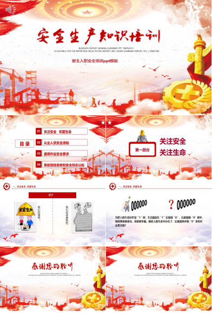 新生入职安全培训ppt模板
