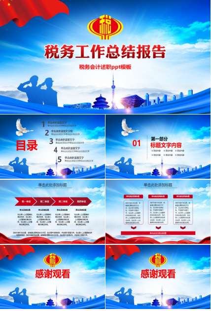 税务会计述职ppt模板