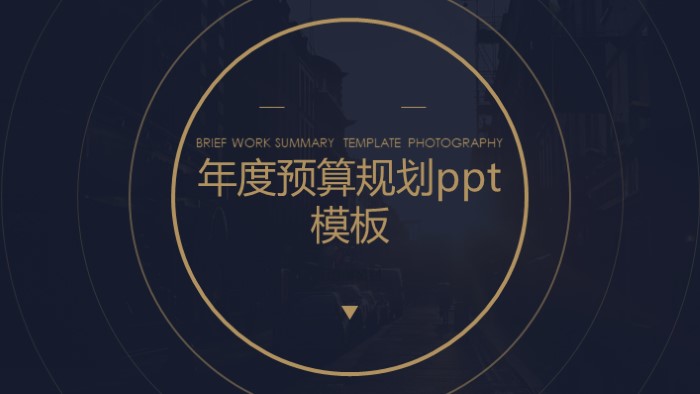 年度预算规划ppt模板