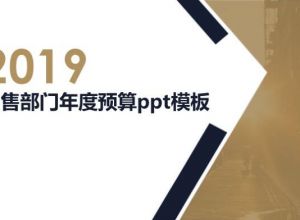 销售部门年度预算ppt模板