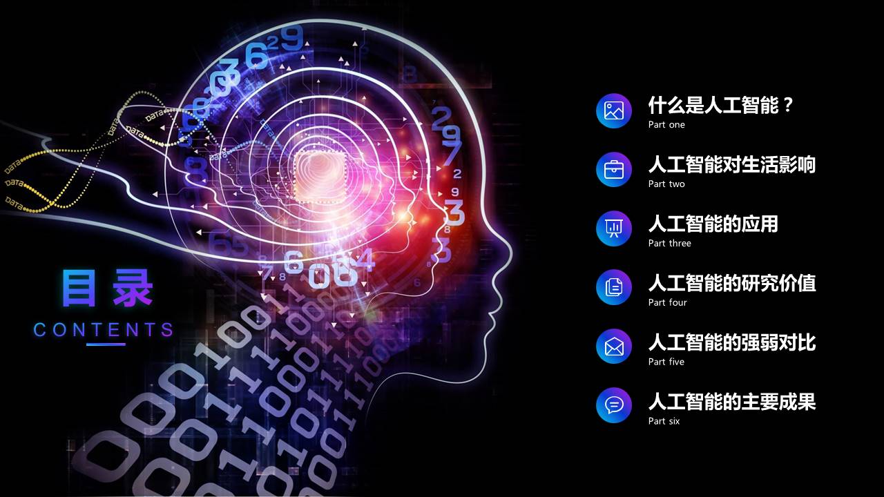 科技风人工智能成果展示汇报ppt模板
