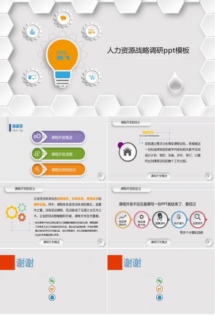 人力资源战略调研ppt模板