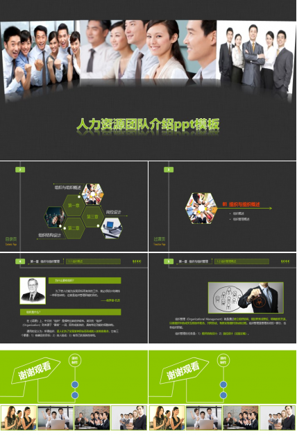 人力资源团队介绍ppt模板