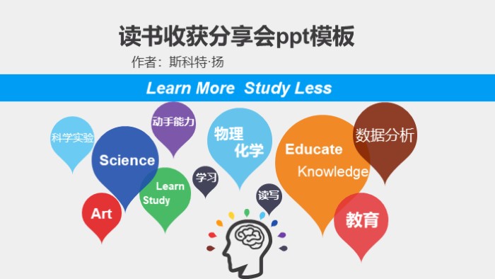 读书收获分享会ppt模板