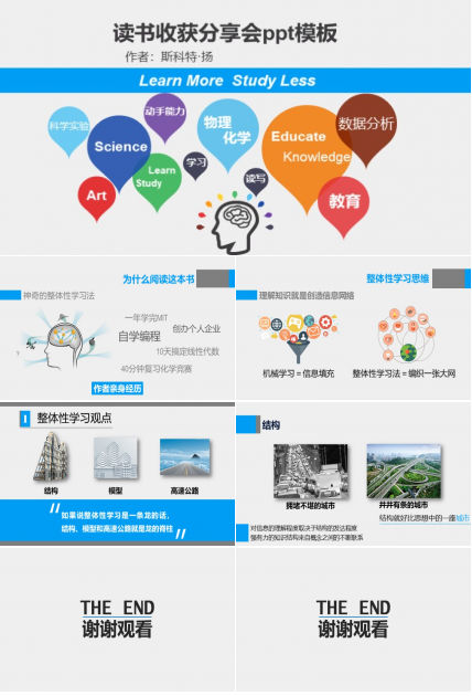 读书收获分享会ppt模板