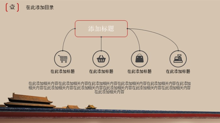 古建筑屋檐ppt模板