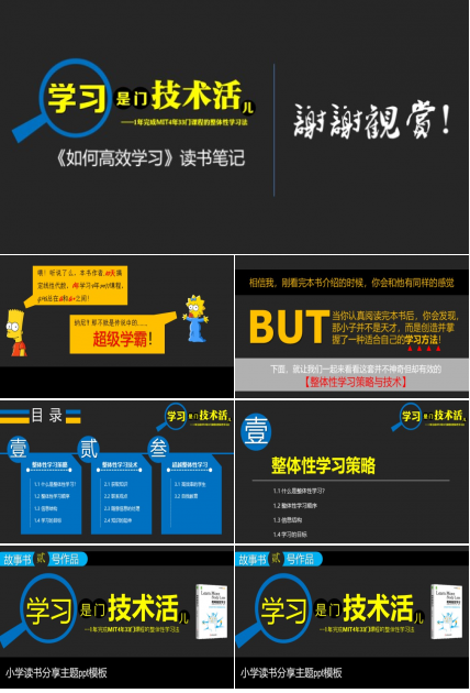 小学读书分享主题ppt模板