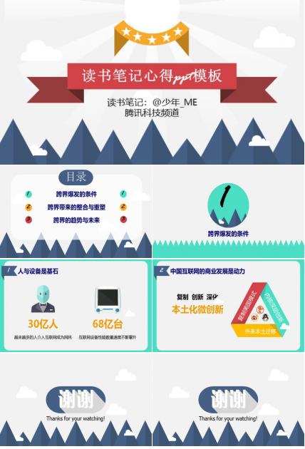 读书笔记心得ppt模板