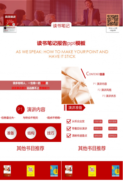 读书笔记报告ppt模板