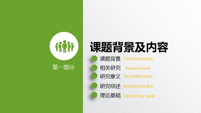 英语研究课题ppt模板