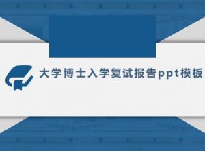 大学博士入学复试报告ppt模板