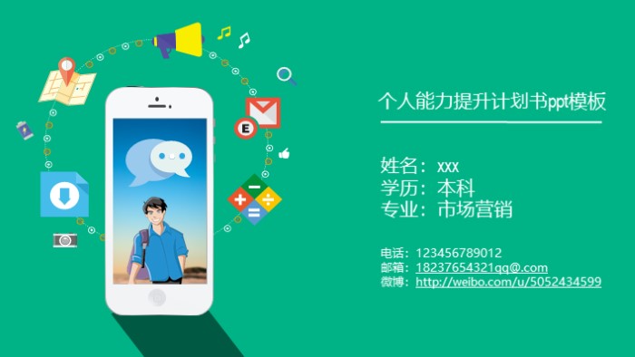 个人能力提升计划书ppt模板