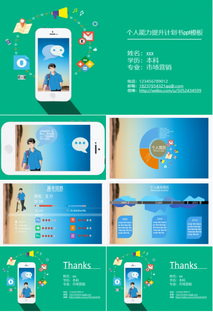 个人能力提升计划书ppt模板