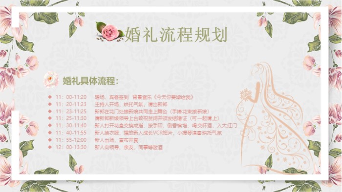 创意婚礼策划案ppt模板