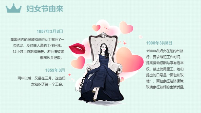 妇女节母女诉心声ppt模板