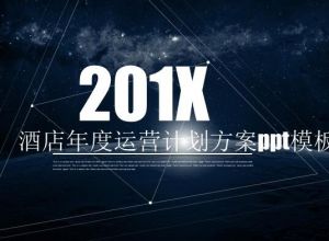 酒店年度运营计划方案ppt模板