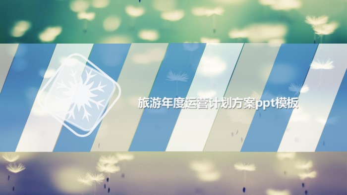 旅游年度运营计划方案ppt模板