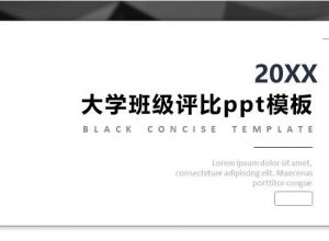 大学班级评比ppt模板