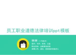 员工职业道德法律培训ppt模板