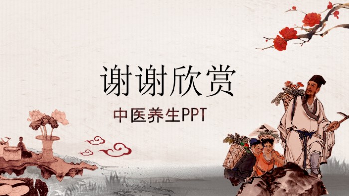中国医药养生ppt模板
