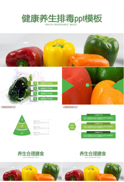 健康养生排毒ppt模板