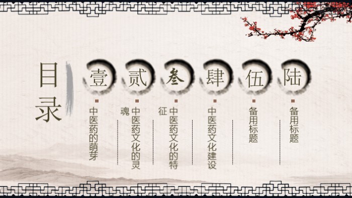 中国医药养生ppt模板