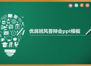 优良班风答辩会ppt模板