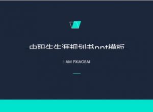 中职生生涯规划书ppt模板