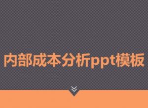内部成本分析ppt模板