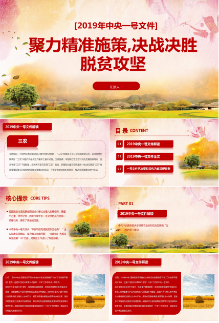 国务院关于做好三农工作的若干意见ppt模板