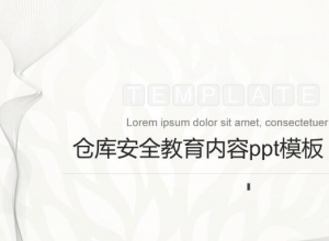 仓库安全教育内容ppt模板