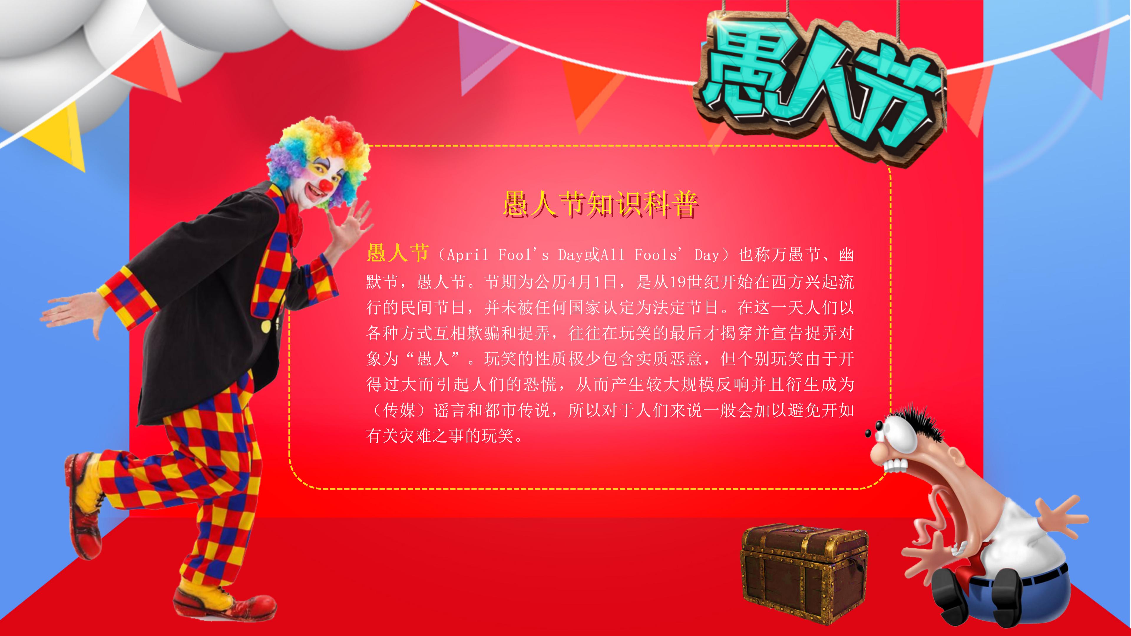 愚人节英语ppt模板