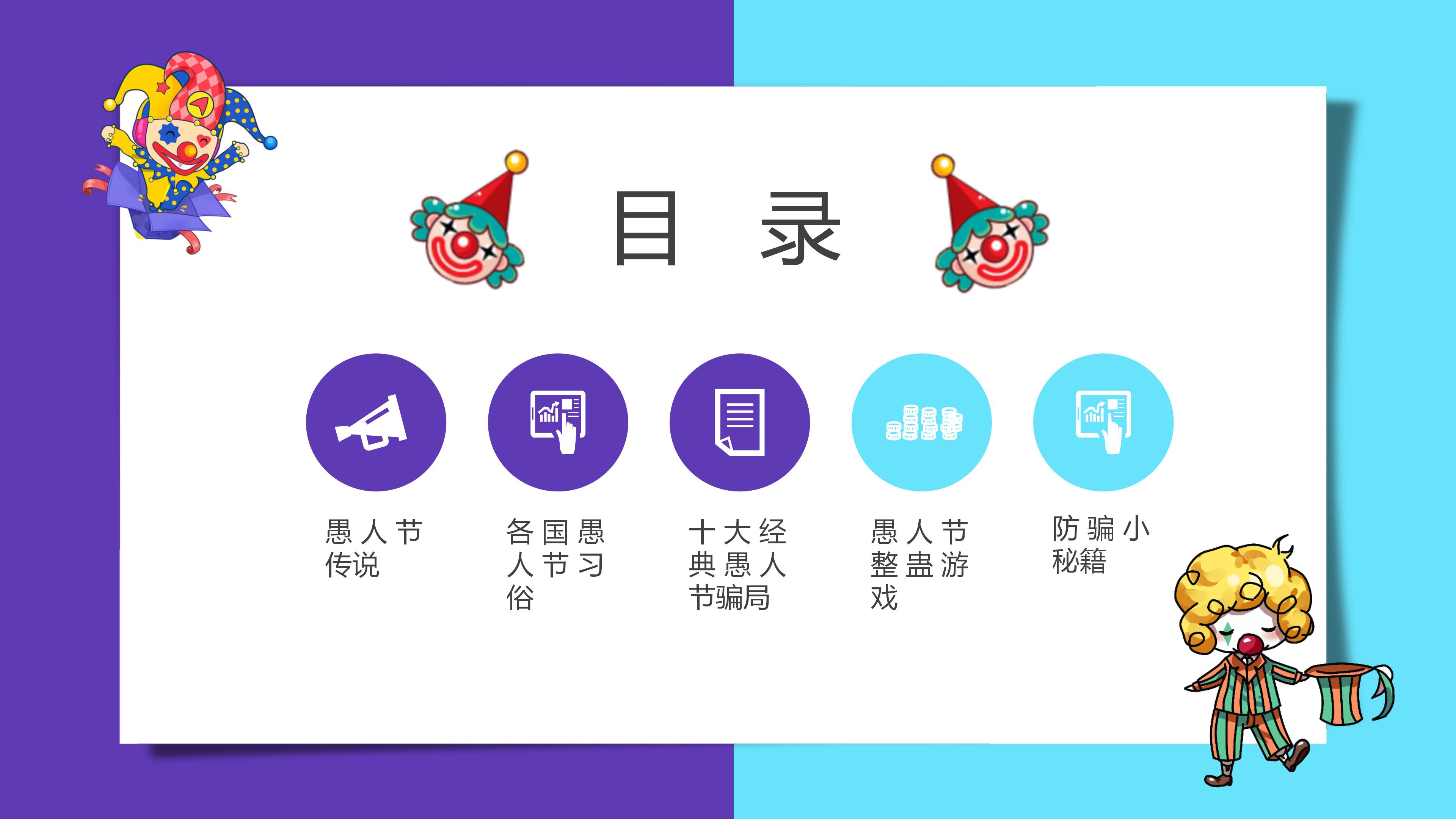 愚人节ppt主题模板