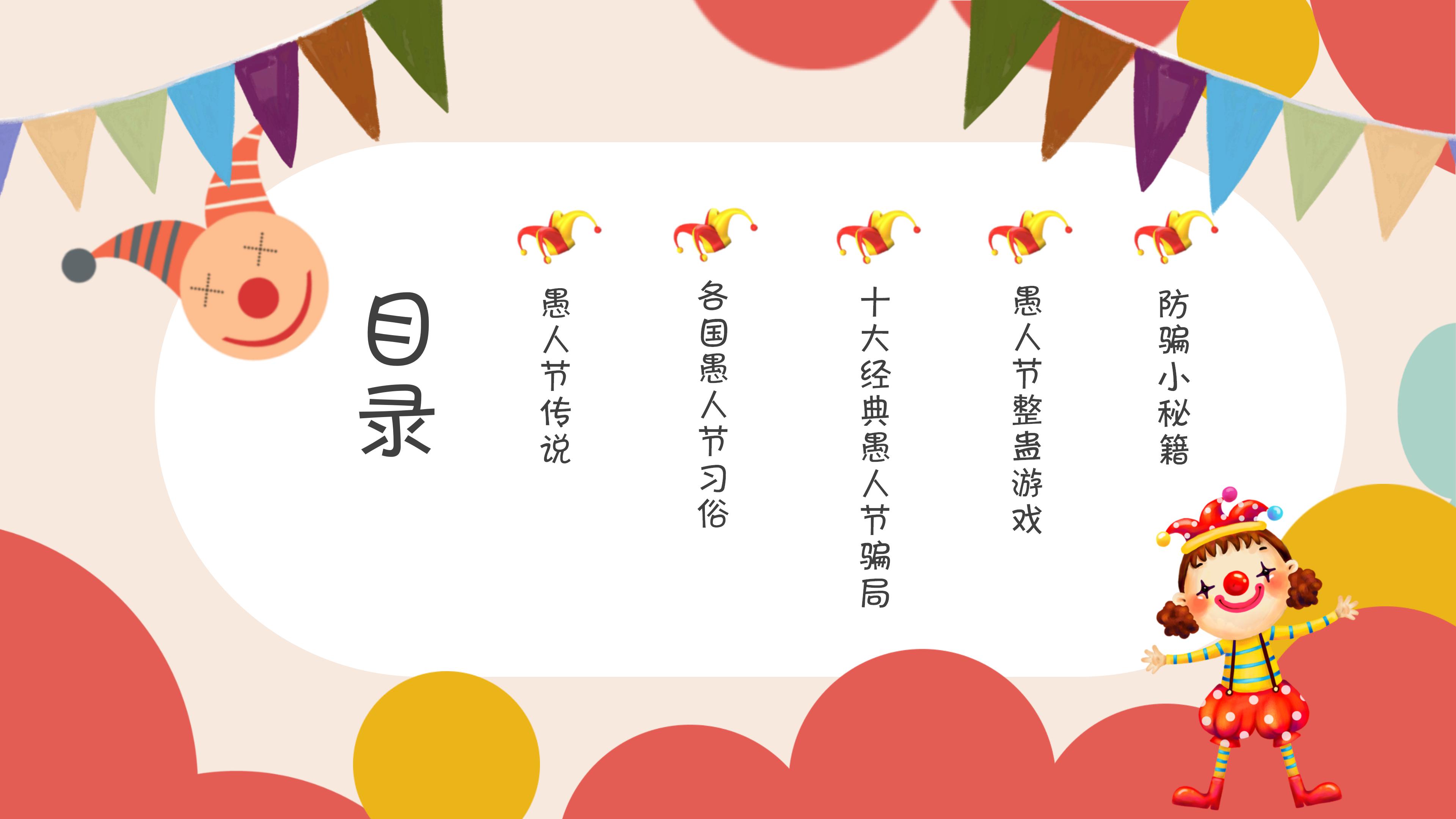 关于愚人节ppt模板