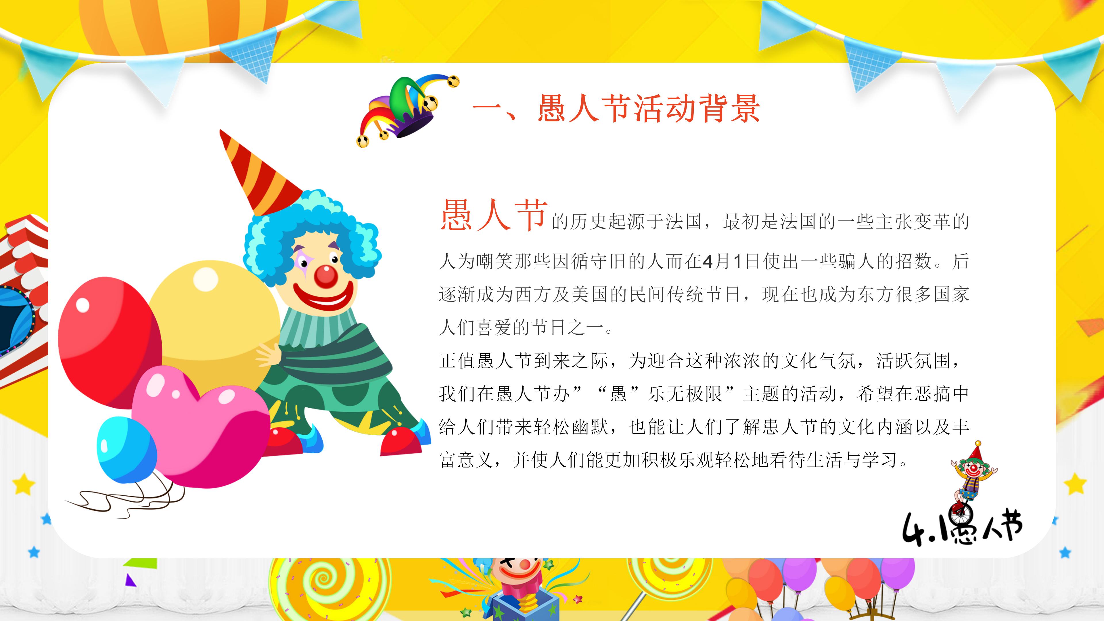 愚人节快乐搞笑ppt模板