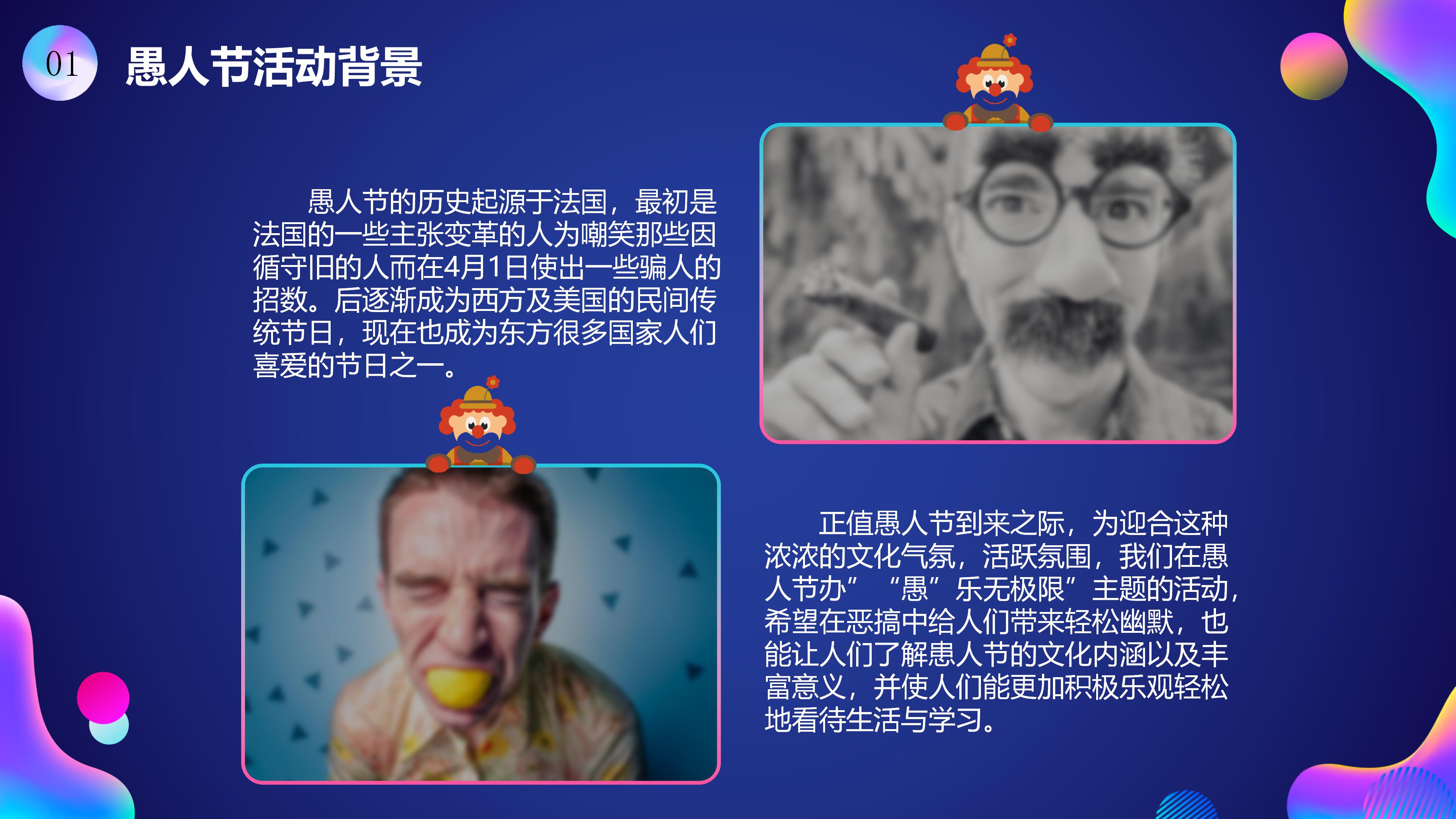 愚人节英文ppt模板