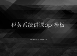 税务系统讲课ppt模板