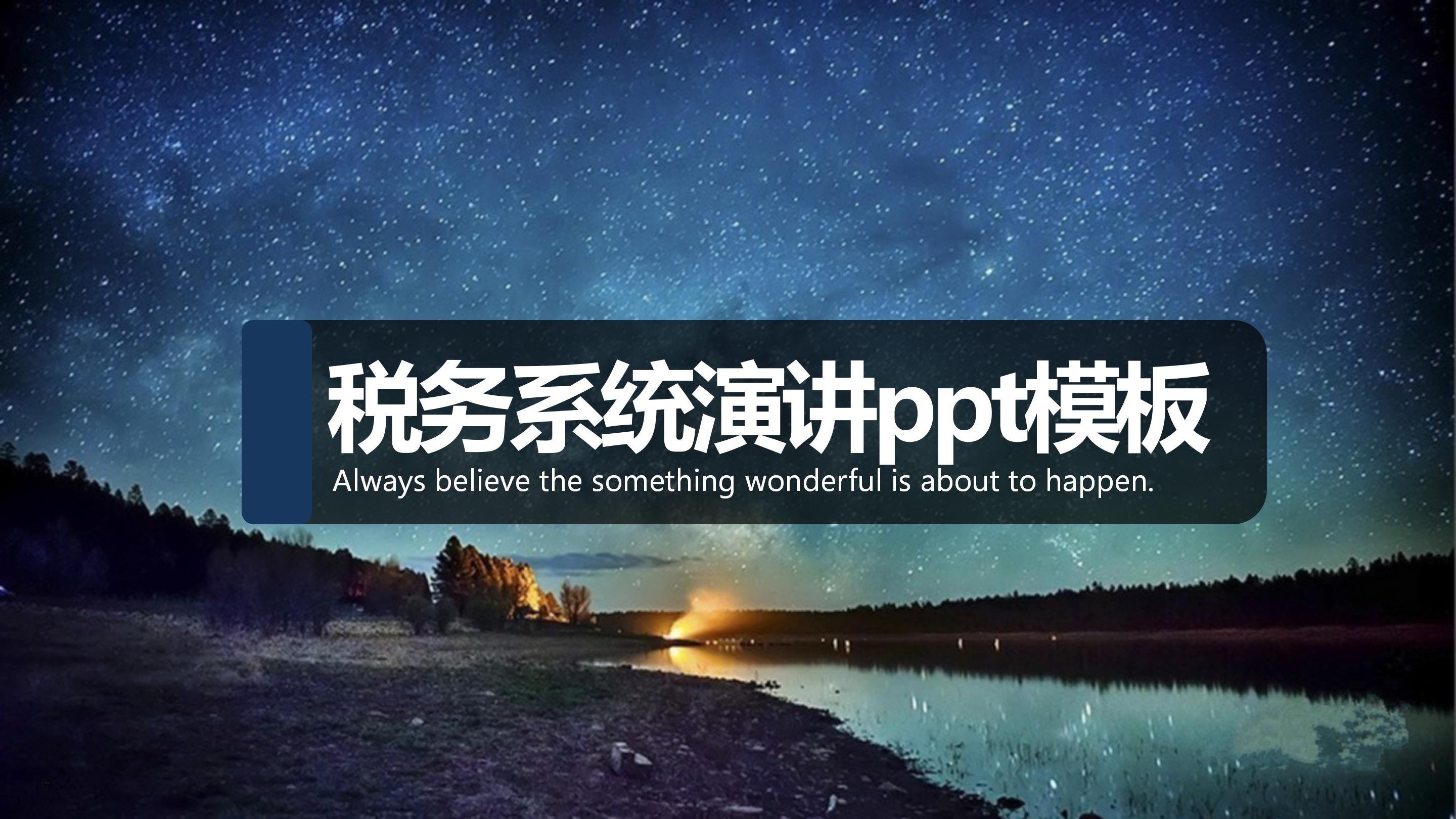 税务系统演讲ppt模板