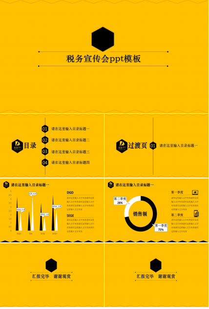 税务宣传会ppt模板