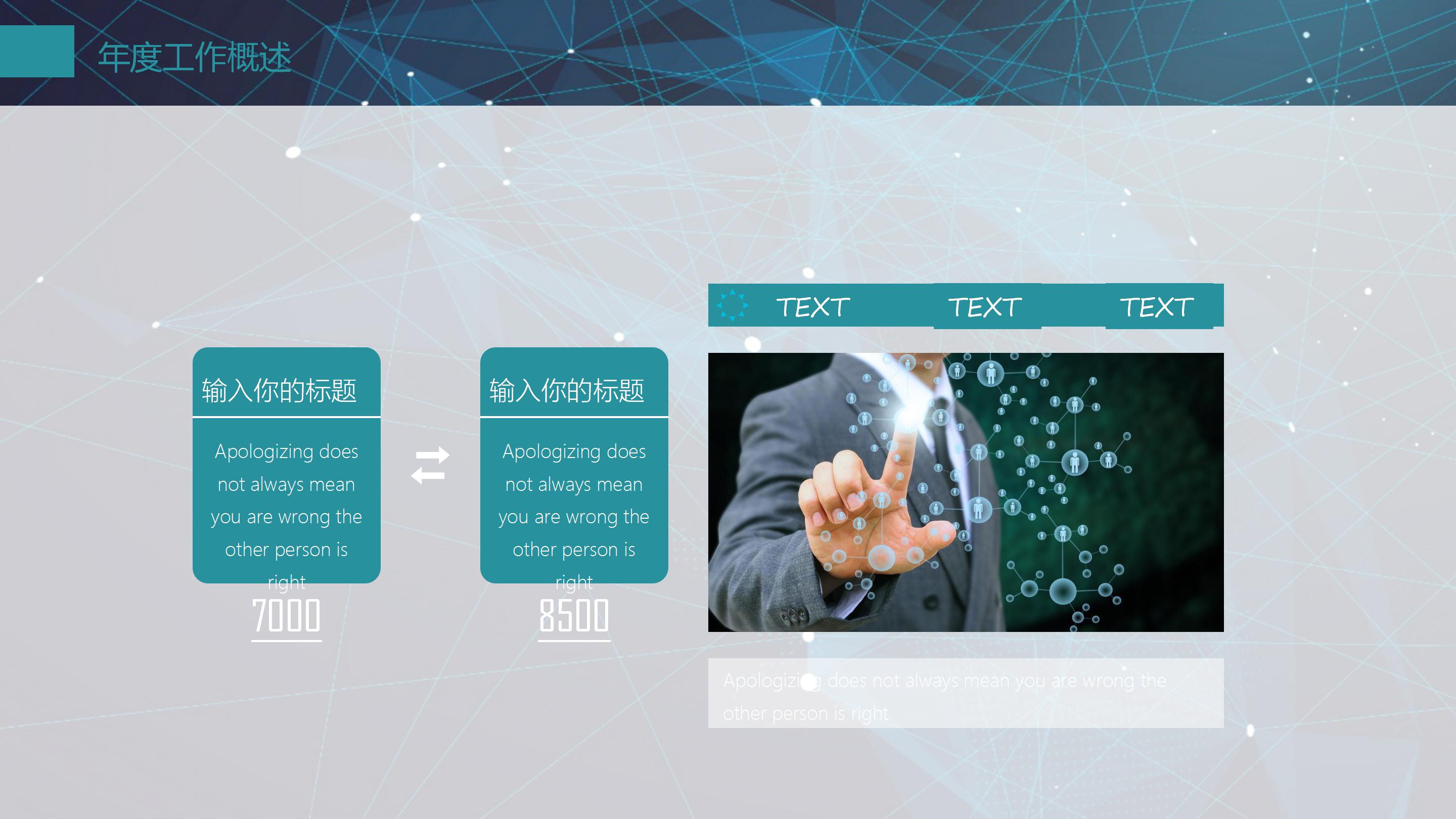 机器人人工智能行业工作汇报ppt模板