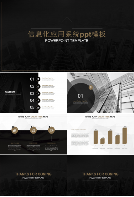 信息化应用系统ppt模板