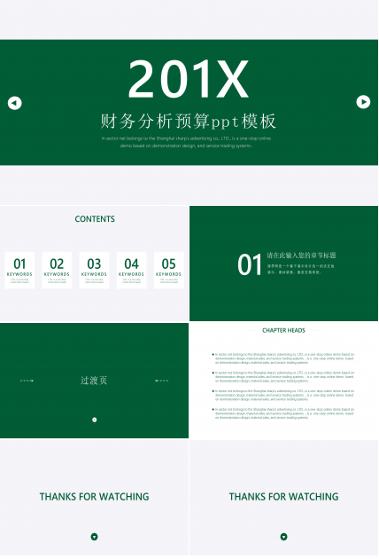 财务分析预算ppt模板